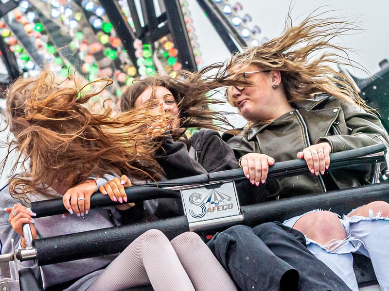 Fun on the fairground rides.
picture: Brian Murfield