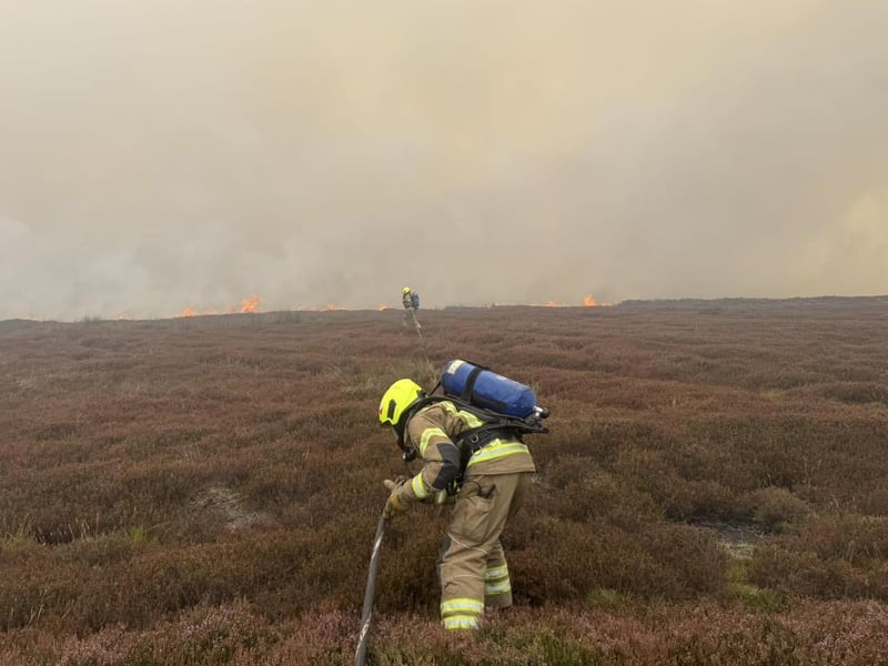 Firefighters have been tackling the blaze in extreme conditions.