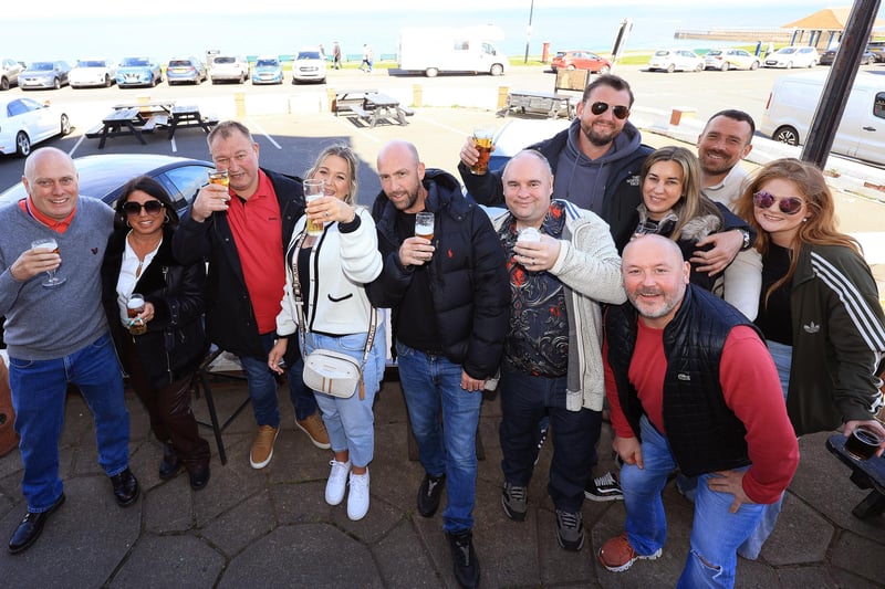 Raising a glass to a great social day. picture: Richard Ponter