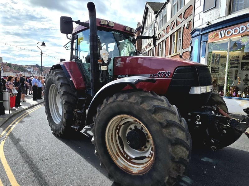 One of the tractors in the parade. photo: Rhys Angus
