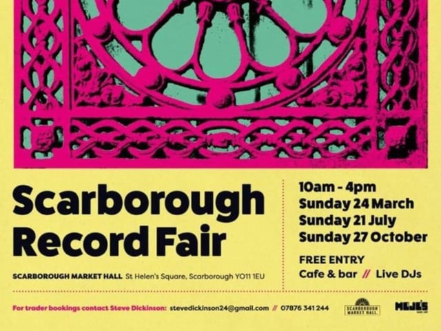 Scarborough Record Fair will take place at Scarborough Market Hall on October 27.