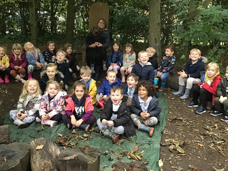 Stakesby Primary Academy Wise Owls new starters at forest school.