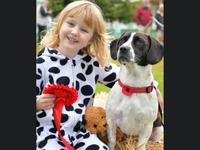 Winner of the Child Handler Under Twelve category was Poppy (one year old) and her handler Fern (three years old)
