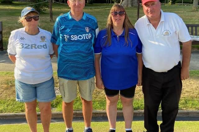 From left, Brid Bay winners, Sue and Billy Holdsworth, runners-up Sue Emmerson and Kenny Wale.