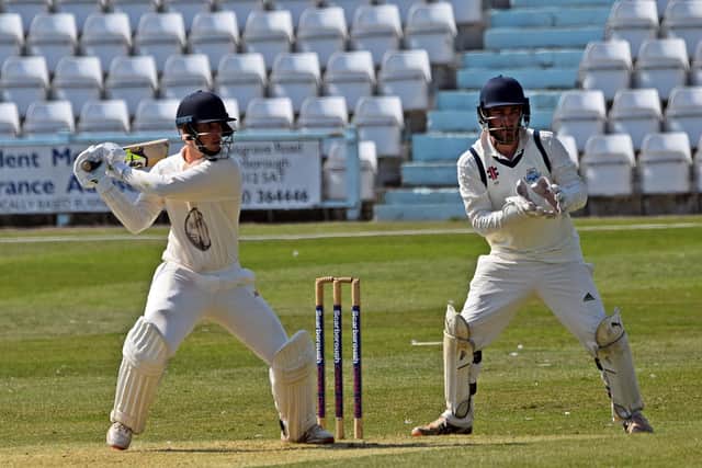 Jack Redshaw once again was in cracking form, hitting 80 for Scarborough CC against Beverley Town on Saturday, but the visitors won by nine runs. PHOTOS BY SIMON DOBSON