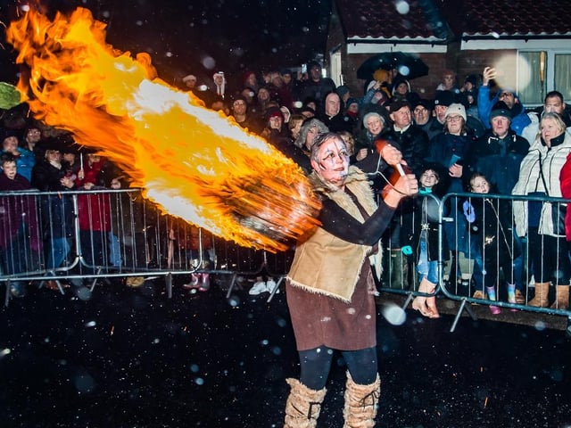 The impressive Viking outfits could only be upstaged by the incredible fireball display.