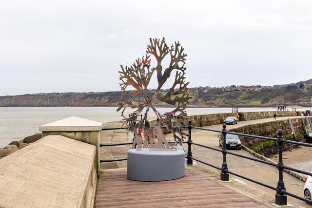 The sculpture in its harbourside location