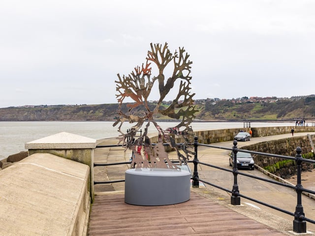 The sculpture in its harbourside location