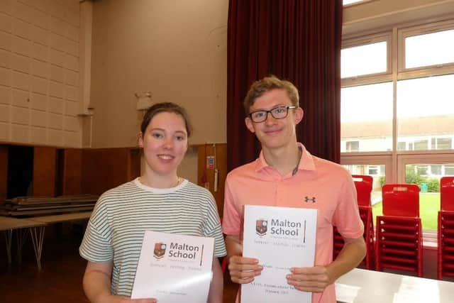 Beth and Simon, two of Malton School's future Medics