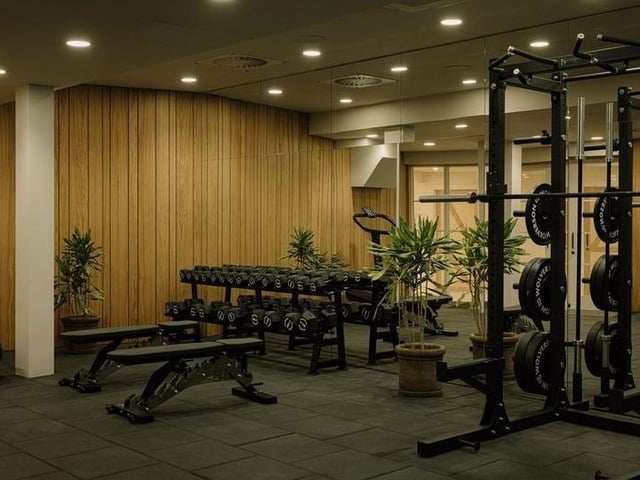 The modern-looking gym.