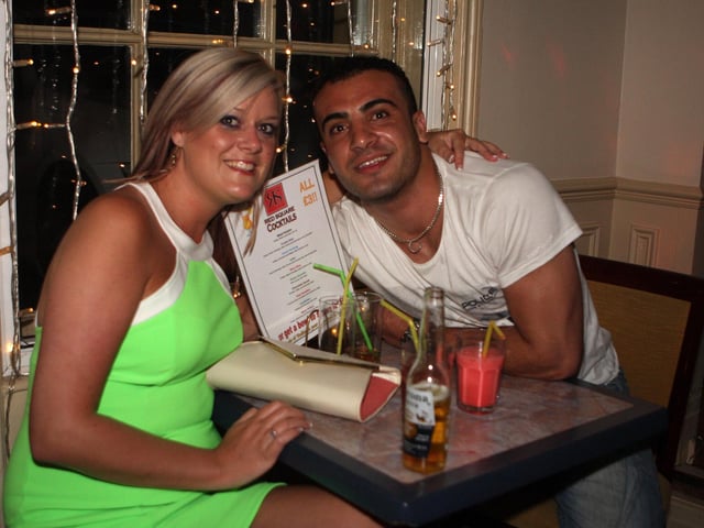 Christine and Ammar on a date night in Red Square