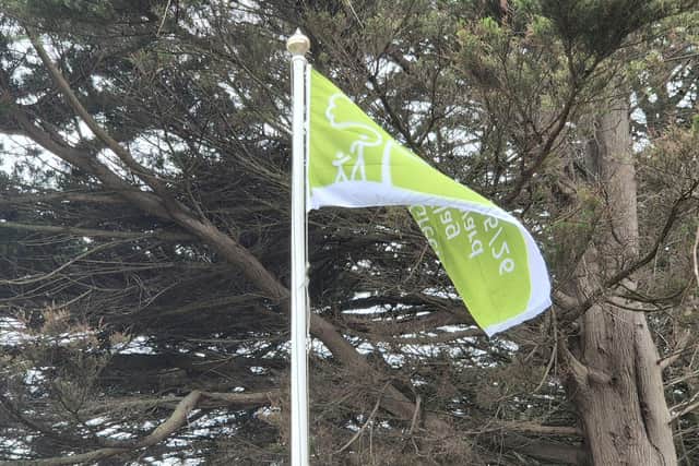 The Green Flag flies at Whitby's Pannett Park.