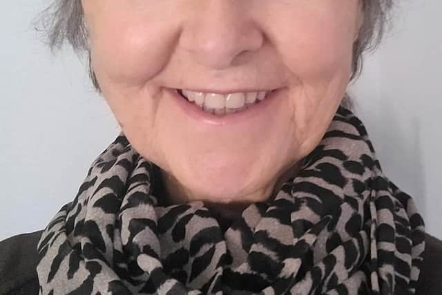 Helen Spence who sang her 'thank you' to her Optegra surgeon