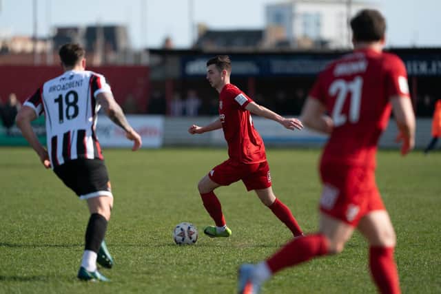 Boro's man of the match Luca Colville. Photo by Wandering Photography