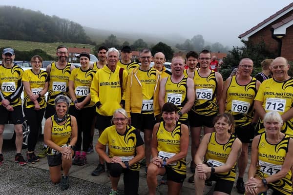 The Bridlington Road Runners squad line up at Bishop Wilton for their cross country league fixture.