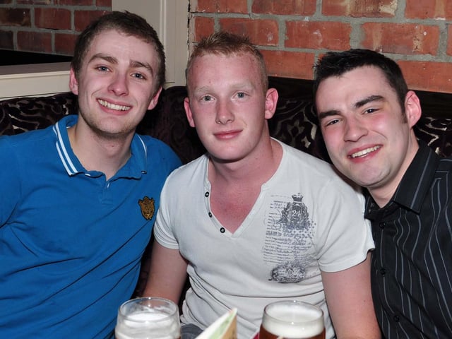 Stephen, Steve and Jack on a lads night out.