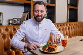 Michelin-starred chef Tommy Shepherd with his 'best ever pub pie'.