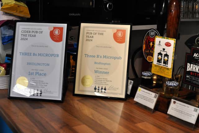 The pub has been judged as the winning Branch Pub of the Year and the Branch Cider Pub of the Year by the Yorkshire Wolds Branch of CAMRA.