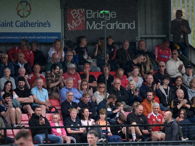 Boro fans watch the game v Southport. Photo byRichard Ponter