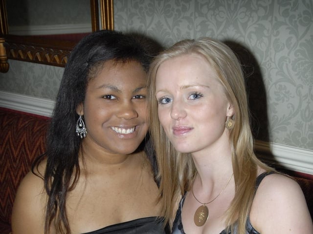 Scarborough Sixth Form College; Prom/ball organisers, and best friends, Janelle Woodley(L) and Alice Taylor.