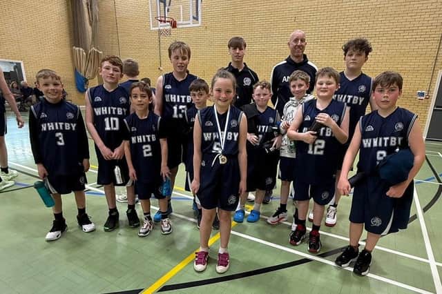 Whitby Jets Basketball Club Under-12s team.