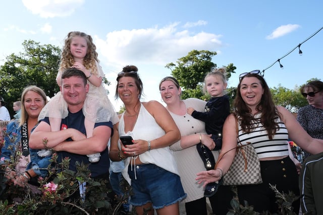 Families enjoying the evening. picture: Richard Ponter