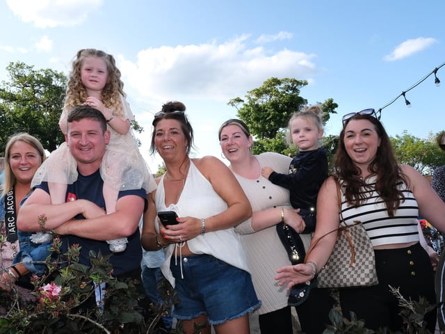 Families enjoying the evening. picture: Richard Ponter