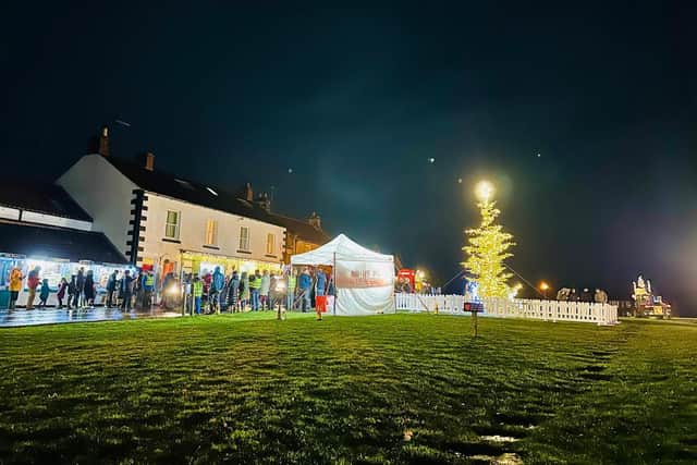 The lights switch-on at Goathland.