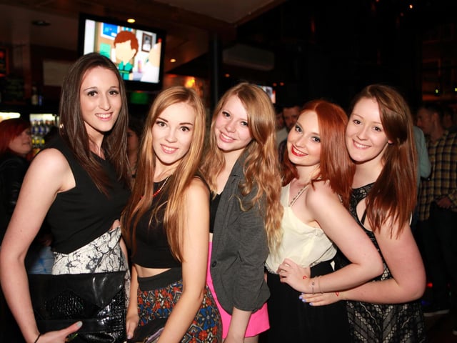 Collette, Cheryl, Lucy, Kate and Rhianna in Blue Lounge