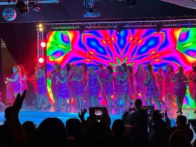 The performance begins