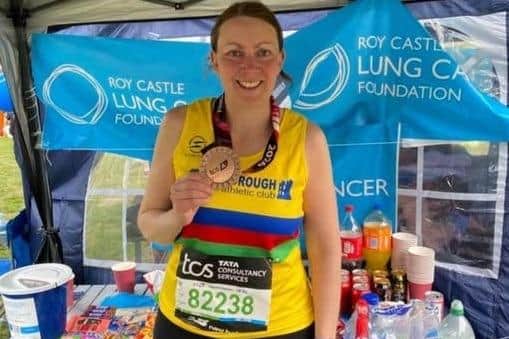 Scarborough Athletic Club's Carey Bilton achieved a London Marathon debut time of 5.54.16.