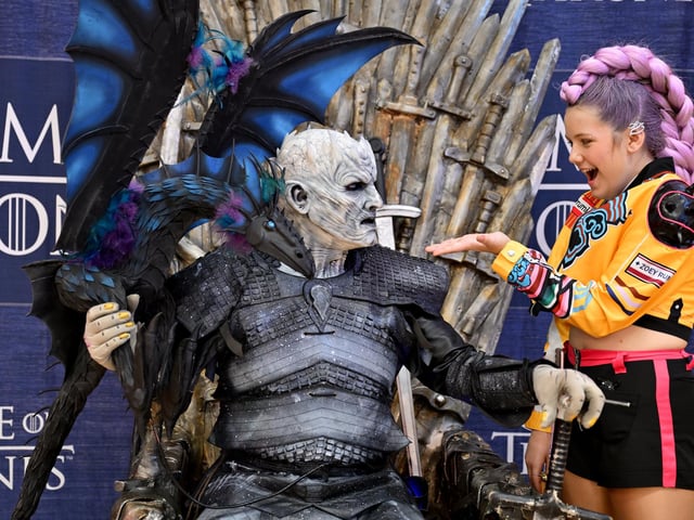 Meeting the iconic Game Of Thrones Night King.