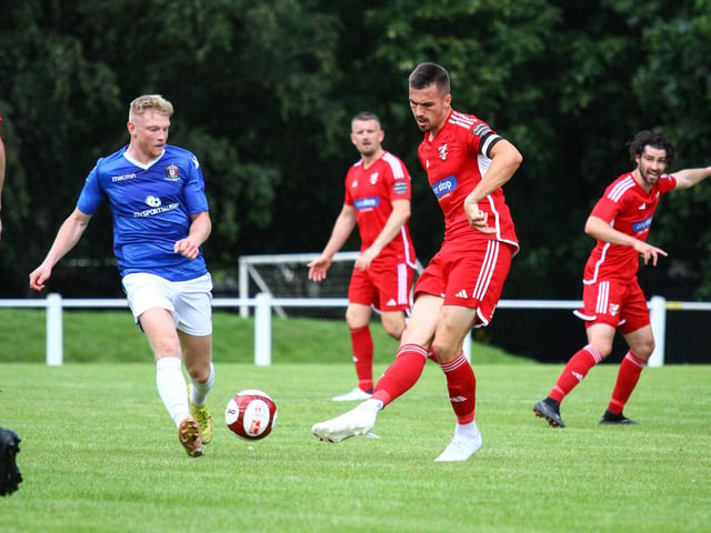 Skipper Will Thornton on the ball for Boro.