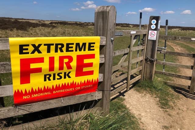 The recent dry weather has led to a fire warning being issued by North York Moors National Park