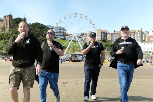 Mark Dunkin, Michael Chapplow, Ian Watson and Liam Murnane, all members of Andy’s Man Club boarded a TPE train this week ahead of Suicide Prevention Day