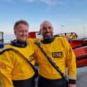 Bridlington RNLI's Aleks Lurans and AJ Shepherd. Photo courtesy of Mike Milner/RNLI