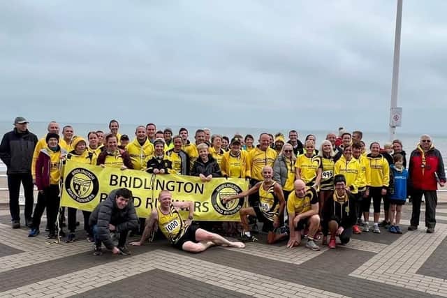 The Bridlington Road Runners line up at the Burton Constable Handicap last Sunday