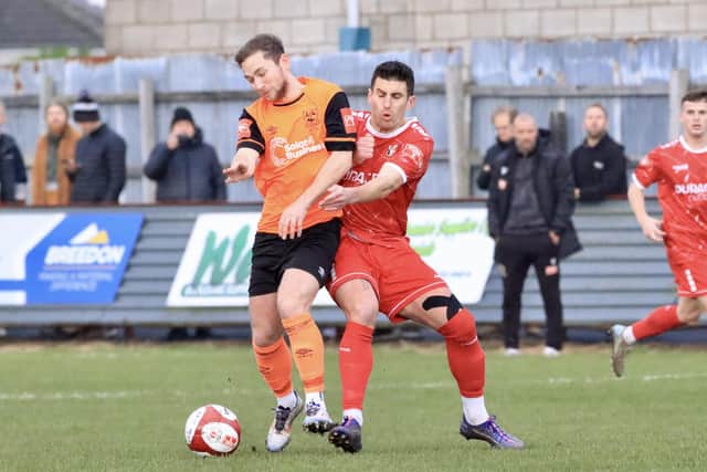 Bridlington Town lost 2-0 at home to Emley. Photo by TCF Photography