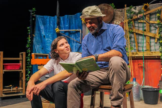 Pardip Kumar as the Man and Ché Tligui as the Boy in The Hidden Garden (Photo: Nathan Towers)