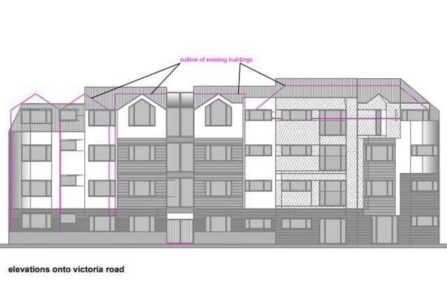 Plans for how the 29 new homes on Scarborough's Victoria Road would look.