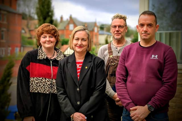 Alison and current residents, who spoke to her about their journeys