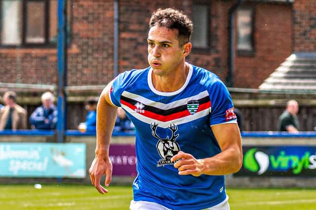 Jassem Sukar led his Whitby Town team to their first league win of the season at Matlock Town on Tuesday night. PHOTO BY BRIAN MURFIELD