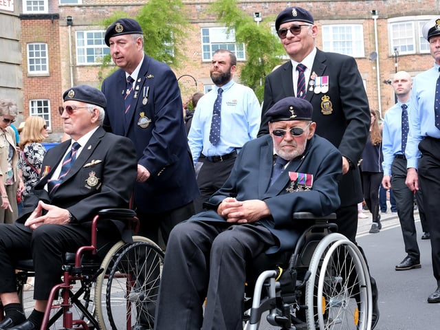 Veterans celebrated the day alongside the forces.