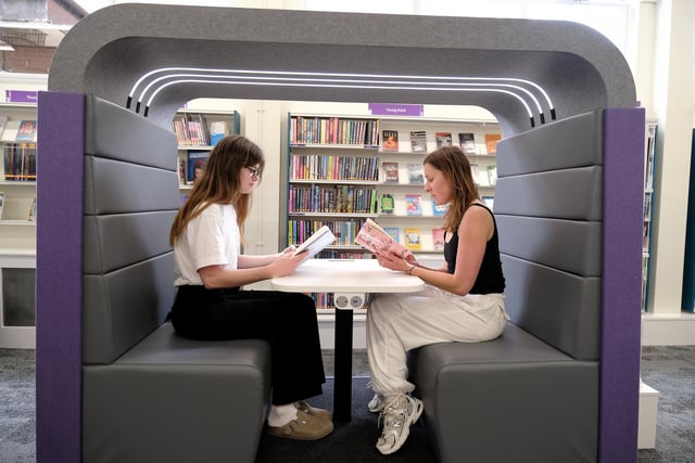 The new reading booth which aims to encourage young people into the library and share books.
