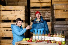 ane and Jon Birch, owners of Yorkshire Wolds Apple Juice Co, located in Malton. Photo courtesy of Anoif Photography.