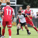 Nick Hutton, pictured in action for Scarborough Athletic last season, was set to make his debut against Cleethorpes last weekend.