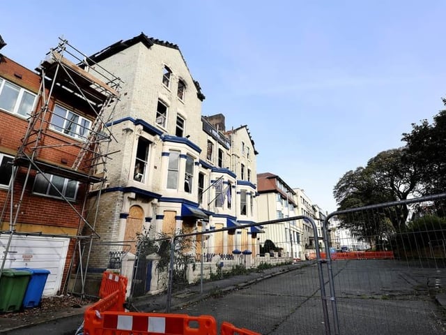 Before the demolition work began.