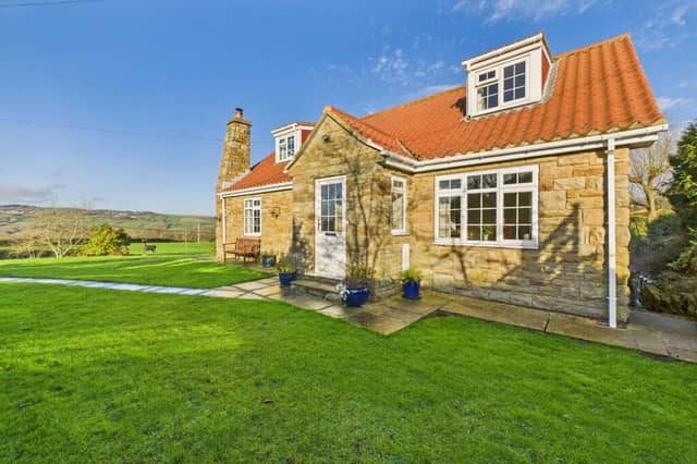 The three-bedroom property has a stunning location near Whitby.