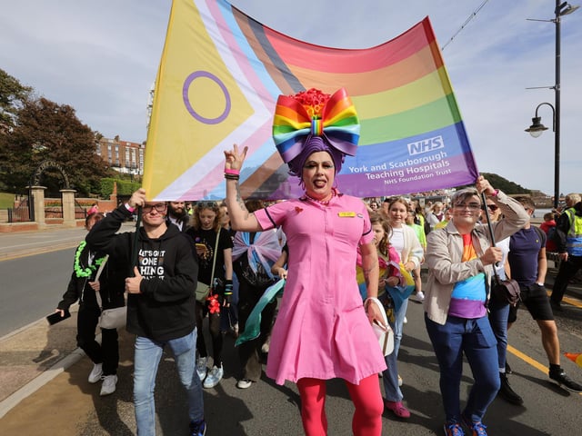 The parade made its way down the seafront.