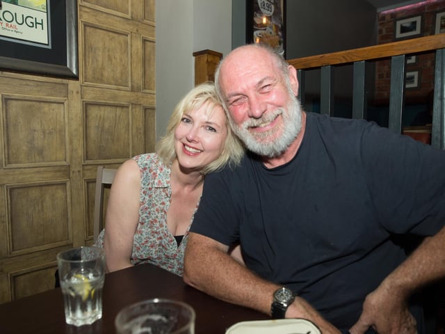 Linda & Dave enjoying a cosy nigh in The Scarborough Flyer.